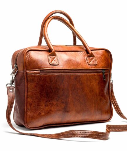 Laptoptas Cognac